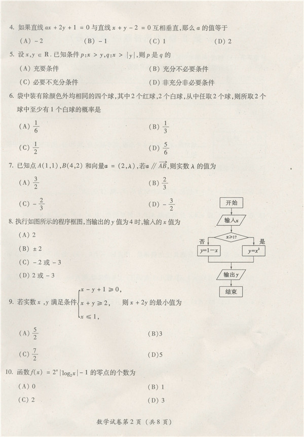 四川省2012级普通高中学业水平考试数学试题 答案暂缺2015届高三